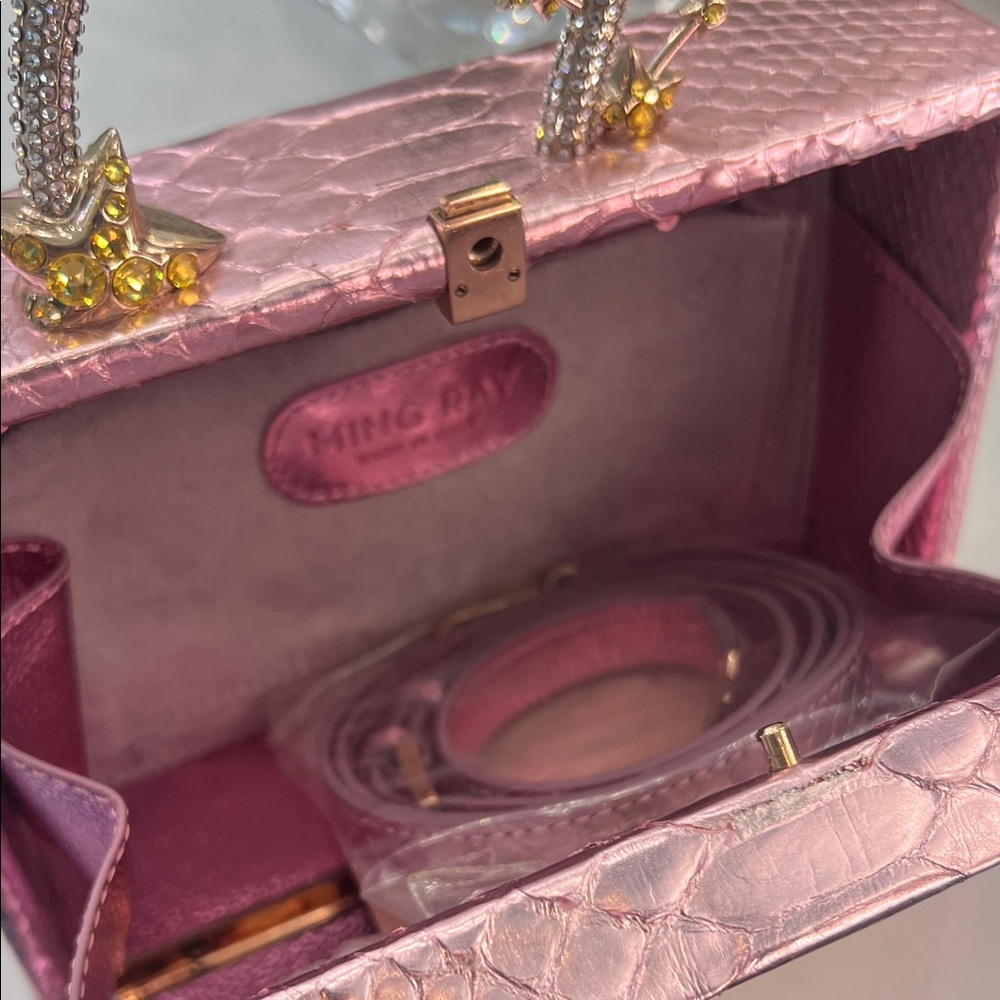 Pink Python Star-Studded Box Bag - Picture 8 of 8